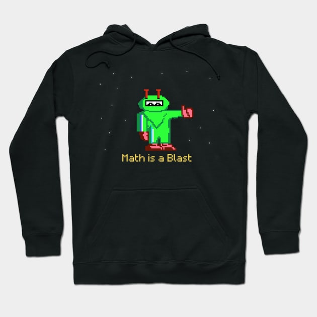 Math Is A Blast - Retro 8bit Videogame Hoodie by TopKnotDesign